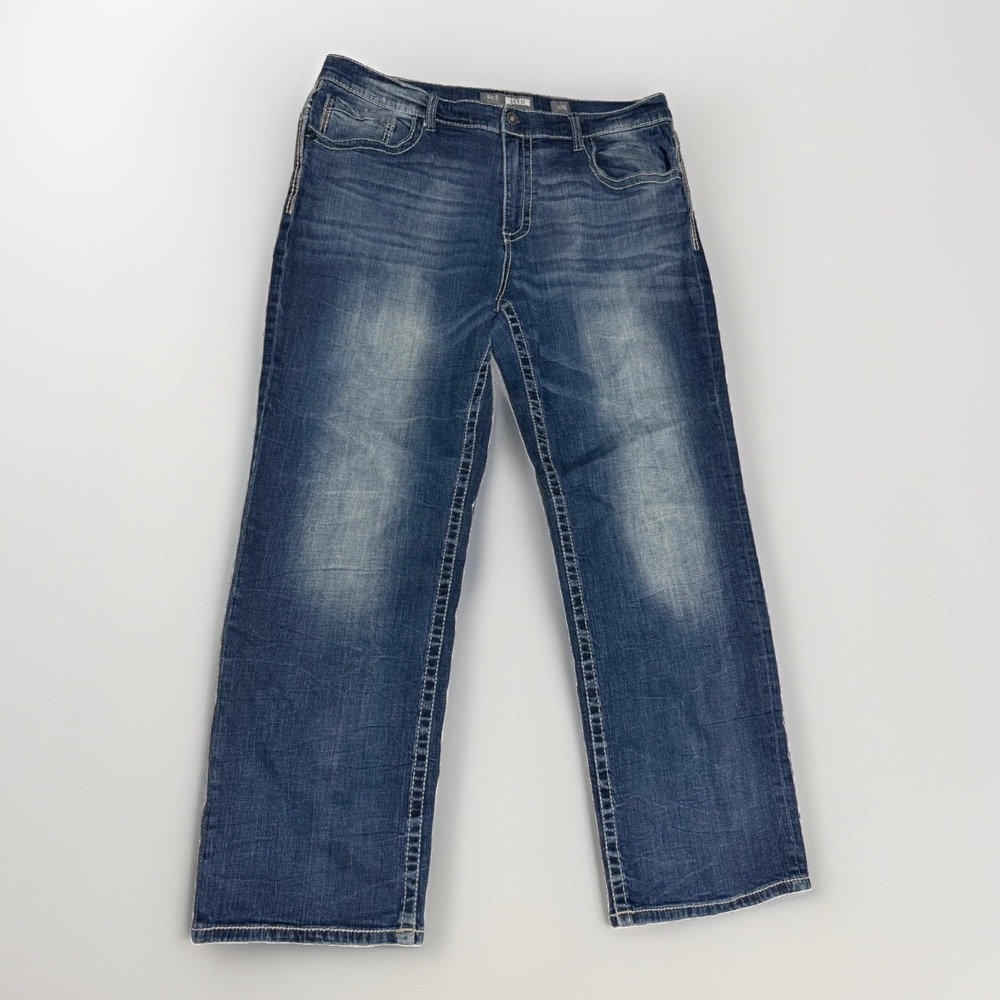 BKE Seth Jeans‎ Mens 40R Straight Leg Dark Wash Thick Stitch Denim